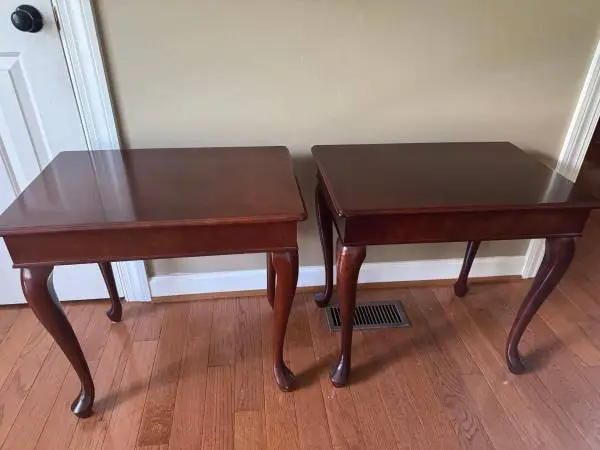 2 Mahogany Side End Tables