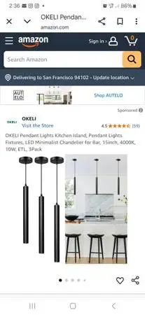 Set of 3 Pendant Lights