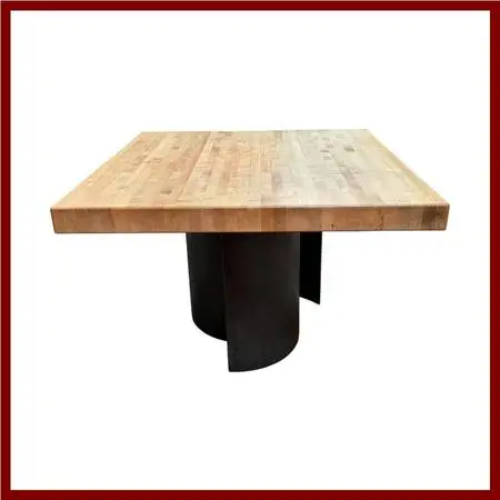 Industrial Butcher Block Counter Dining Table Island