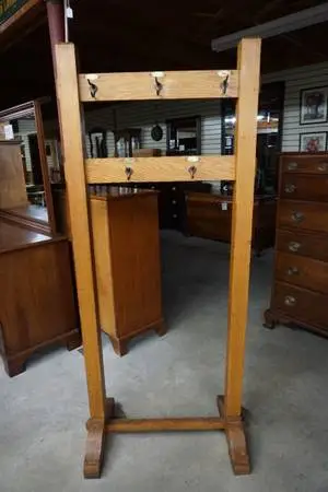 Vintage Oak Coat Rack