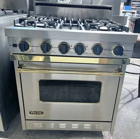 Viking Professional VDSC3074BSSBR Dual Fuel Gas Range 30 inch
