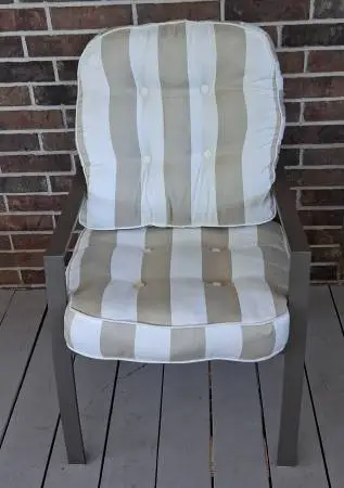 2 Metal Patio Chairs With Cushions