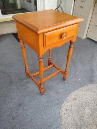 Beautiful vintage solid maple nightstand