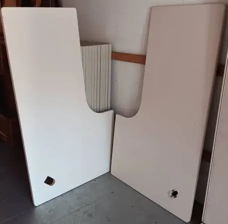 Cubicle Work Surfaces,L-Shaped Desktops,Reinforced,HON,Putty 60Wx36D
