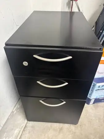 Steelcase 3 door cabinet under desk heavy duty