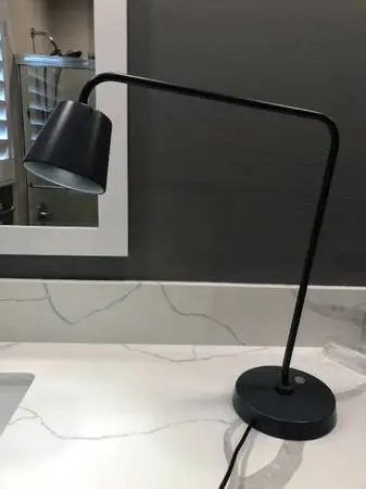 Ikea Industrial Modern Dark Gray Lamp with working bulb