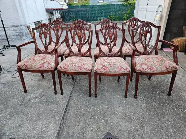 10 shield back chairs