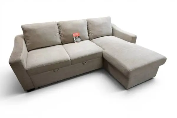 Coddle Aria Fabric Sleeper Sofa Couch with Reversible Chaise