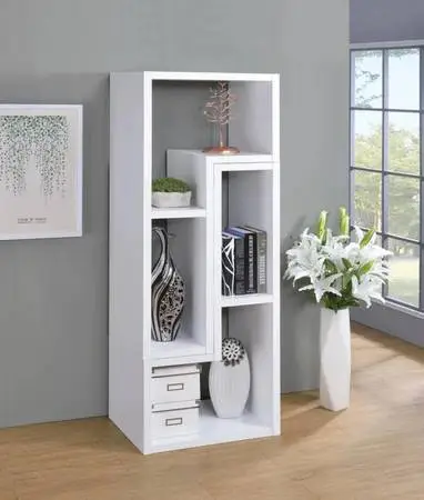 NEW Bookcase/TV stand console bookshelf book case/shelf white