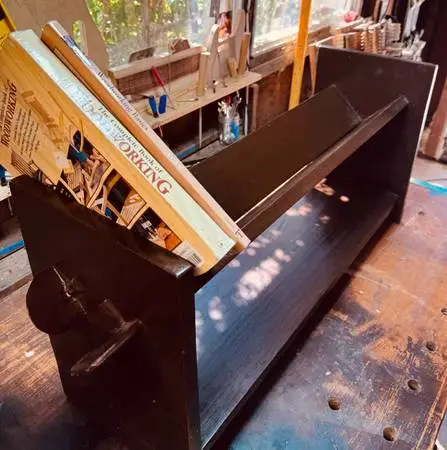 Custom Built Tusk Tenon V Rest Tabletop Bookshelf
