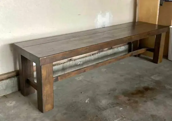 Solid wood indoor or outdoor bench