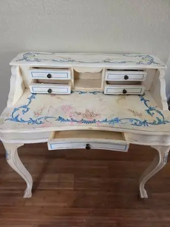Solid Wood Desk - Classic Girls Desk - One of a Kind Desk - Must See