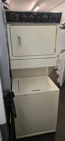 WHIRLPOOL THIN TWIN ELECTRIC STACKED WASHER N DRYER LAUNDRY CENTER