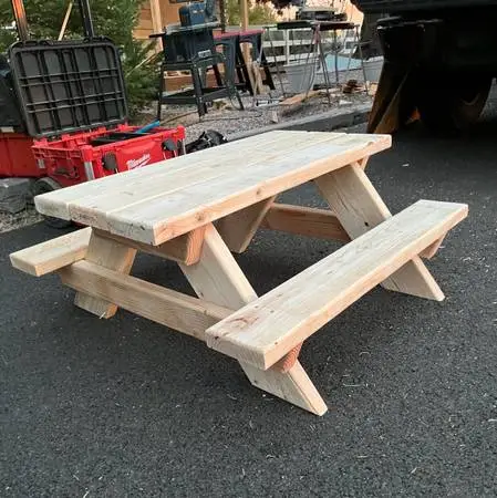 Solid Wood Kids Picnic Tables – Hand Built – Heavy Duty
