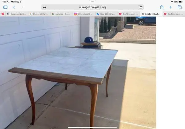 Very Nice Large Wood and Tiled Table