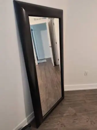 LARGE WOOD FRAME MIRROR