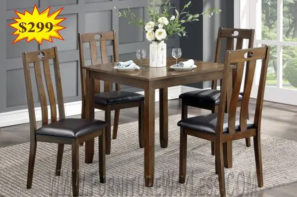 Homelegance Modern Cozy Design Brown Counter Height Dining Set 5PC