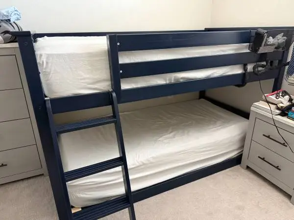 bunk bed and twin mattress