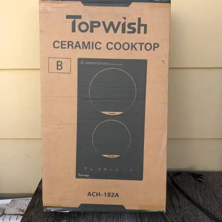 NEW IN BOX! 2 Burner Electric Ceramic Cooktop