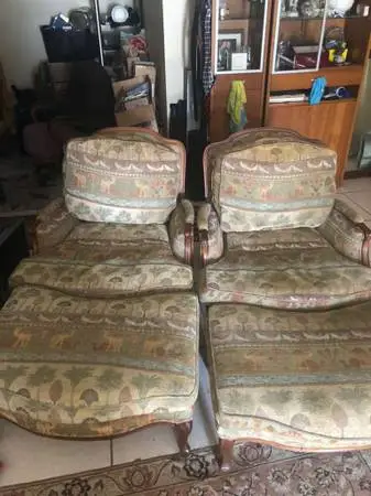 Really Nice Large chairs with foot stools