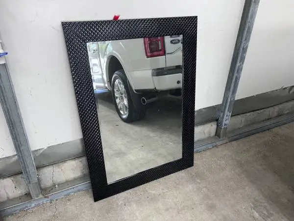 Bathroom Mirror Black Frame Office Rectangular Mirrors Bedroom