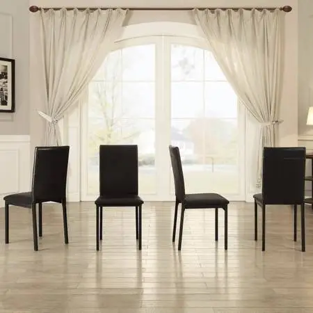 Homelegance Leather Upholstered Dining Chairs (Set of 4), Brown