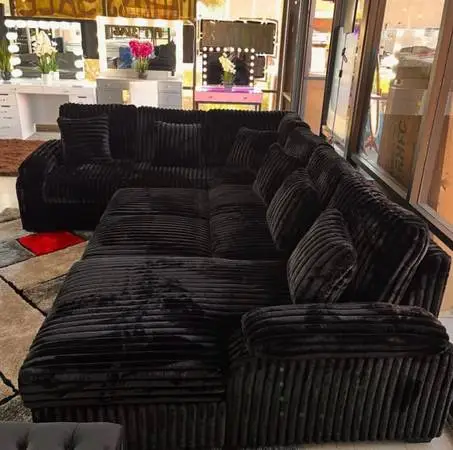 Black convertible sofa