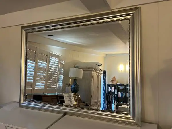 IKEA Levanger Large Wall Mirror – Silver Frame (Great Condition!)