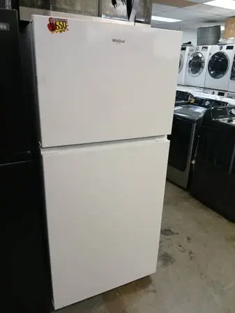 New ! Whirlpool white top freezer refrigerator