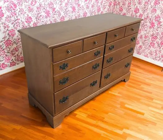 ETHAN ALLEN Nutmeg Double Dresser Chest of Drawers - SOLID MAPLE