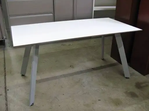 *New in Box 48 x 30d Desk w/ Metal V Legs Table Desk w/ File MSRP$860