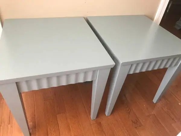 2 Large Side Tables End Tables with ripple sides