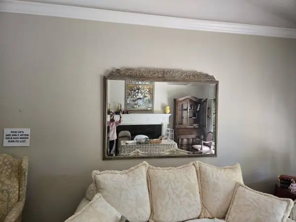 BEAUTIFUL  carved Beveled  mirror