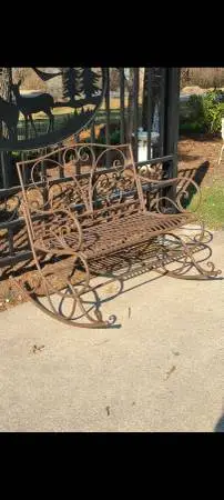 Brown Rocking Benches