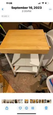 Wooden Rolling Cart
