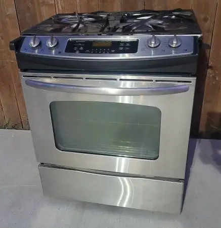 GE gas stove stainless steel