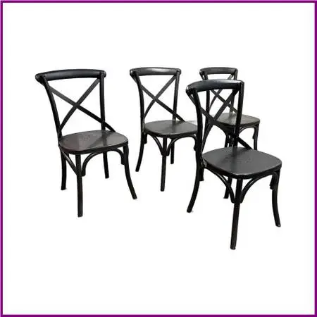 Restoration Hardware Metal Madeleine Side Chairs, Set Of Four