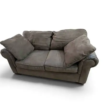 Loveseat faux suede muted green 66 good condition
