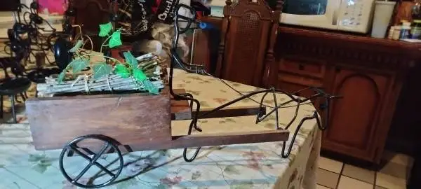 Nice wood and iron decor