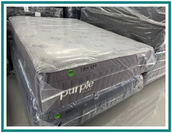 QUEEN SIZE PURPLE LUXE REJUVENATE PLUS PILLOW TOP MATTRESS & BOX BED