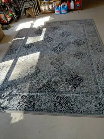 Hafiz Persian 8x10 blue and gray carpet