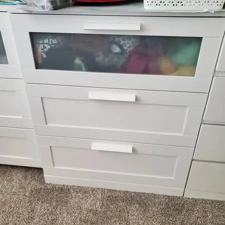 Dresser Chest of Drawers IKEA White 3 Drawers