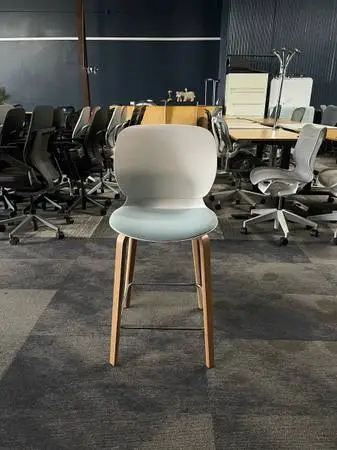 Haworth Maari w/ Wooden Base — Stool Chair