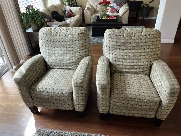 Accent Reclining Fabric Chairs