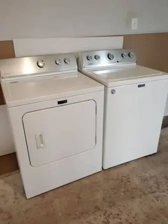 Maytag washer and electric dryer set delivery and installation is free