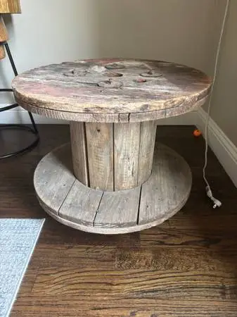 Wooden Spool side table