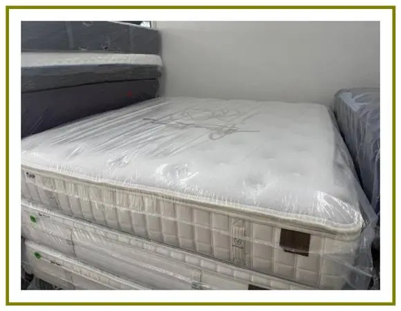California King Koil Natural Collection Eurotop Mattress & Boxes Bed