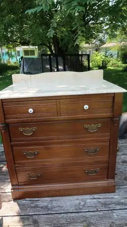 WASHSTAND WITH MARBLE TOP