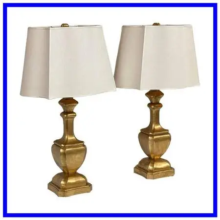 Baker Knapp & Tubbs Giltwood Table Lamps, Pair