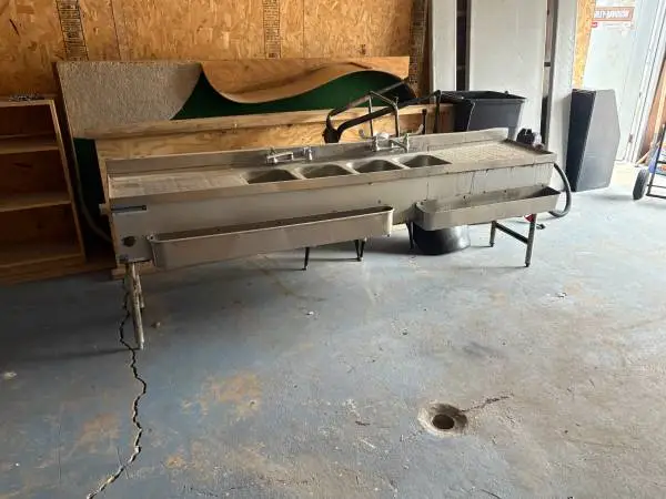 Four Compartment Stainless Commercial Sink